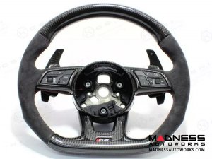 Audi RS4 Steering Wheel Upper Part - Carbon Fiber - 2017-2018